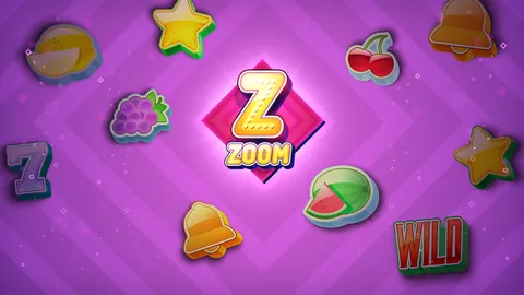 Zoom için özgün tanıtım görseli: slot oyunu düzenini soyut geometrik desenle gösterir.
